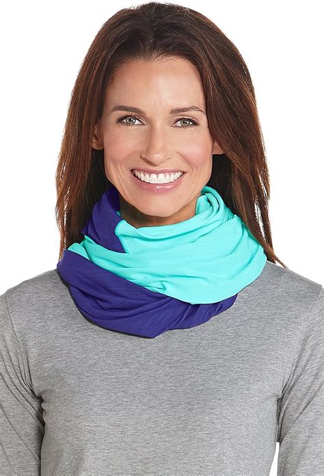 Upf 50 Women S Infinity Scarf Sun Protective Cool Aqua Cl12nttnf61 Scarves And Wraps