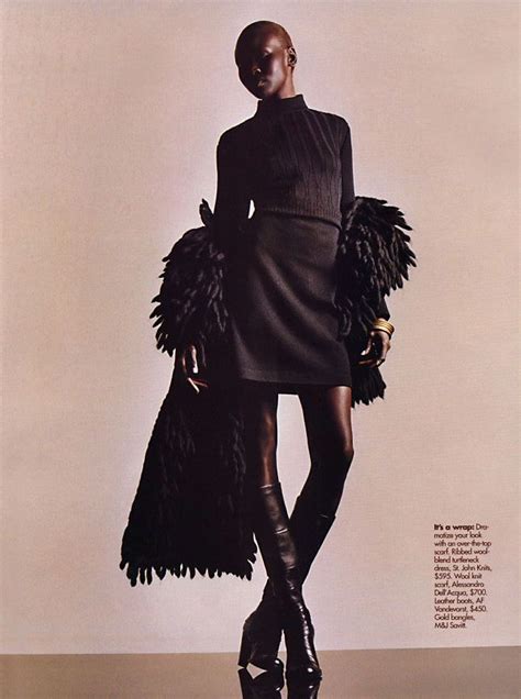 alek wek by gilles bensimon for elle september 2002 fashion black models black beauties