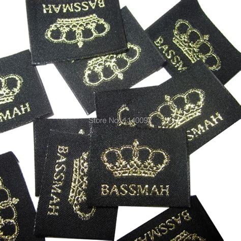 Customized Embroidered Golden Thread Labelstagsclothing Woven Labels