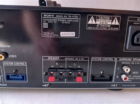 Sony Lbt V702 Stereo Integrated Amplifier In Black Ta V702 Working Ebay