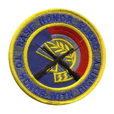 Usaf Base Honor Guard Full Color Patch With Hook Closure Vanguard