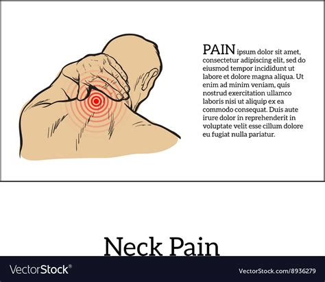 Pain In The Neck Of A Man Royalty Free Vector Image