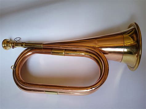 Solid Copper And Brass Bugle Us Military Cavalry