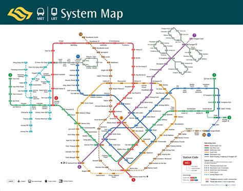 Singapore Mrt Train Network Map As Of January 2019 Land Transport Guru