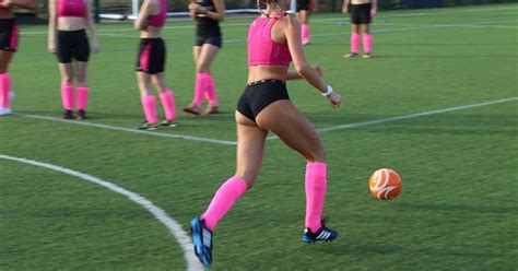 Watch The Lingerie Clad Women Footballers Whose Skimpy Outfits Have Kicked Up A Sexism Storm