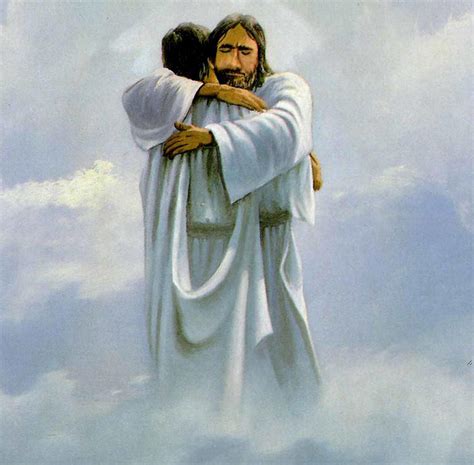 Jesus Hugging Woman Drawing