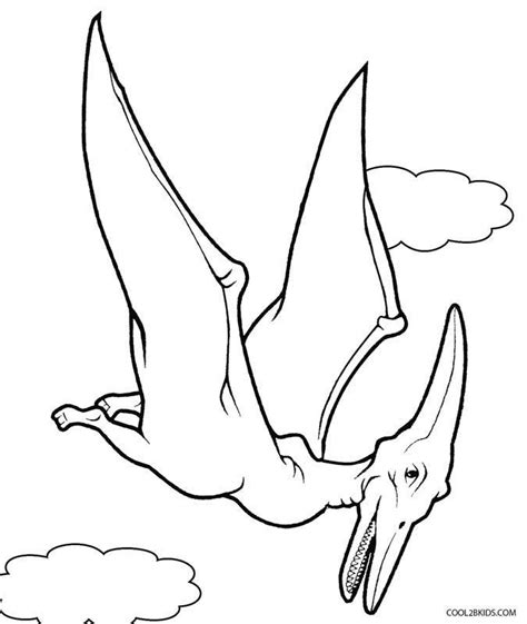 This free dinosaur coloring page can be used two ways. Pterodactyl Dinosaur Coloring Pages | Dinosaur coloring ...