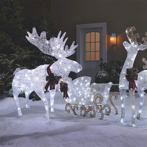 Noma Pre Lit Led Light Up Moose Christmas Holiday Lawn Decoration