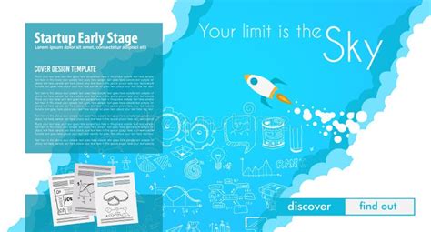 Startup Landing Webpage Or Corporate Design Covers Stock Illustration
