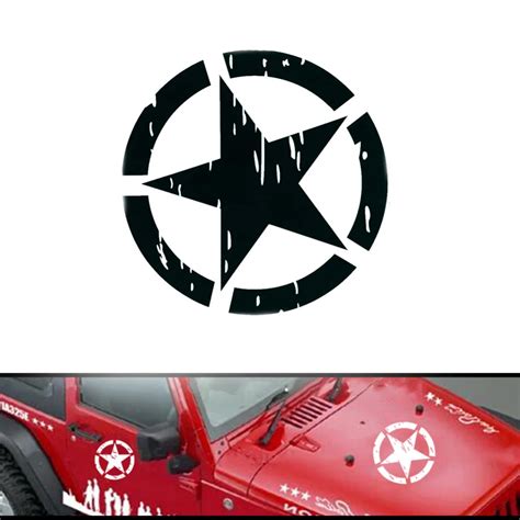 1pcs Five Pointed Star Car Decal Vinyl Graphics Side Stickers Body