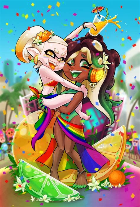 Audrey 🍛 On Twitter 💖🧡💛💚💙💜 Yall Know What Time It Is An Extra Fruity Splatfest During Pride