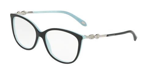 tiffany 0tf2143bf full rim oval womens eyeglasses size 55 black blue