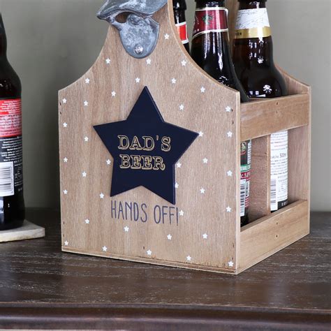 You'll receive email and feed alerts when new items arrive. Rustic Wooden 'Dad's Beer' Wooden Bottle Holder Trug