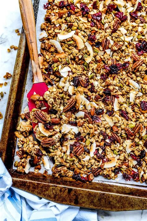 Homemade granola can be healthy, tasty and delicious. Best Ever Healthy Granola Recipe | foodiecrush.com