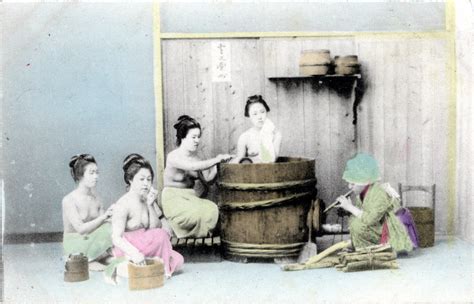 Ofuro Bath Culture C 1910 Old Tokyoold Tokyo