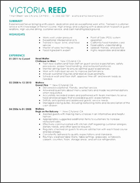A table formatted resume is one of the most effective formats. 6 Job Description Example - SampleTemplatess - SampleTemplatess