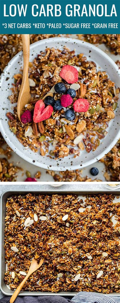 It also adds additional sugar, so keep your hand light: LOW CARB GRANOLA | Low carb granola, Granola healthy ...