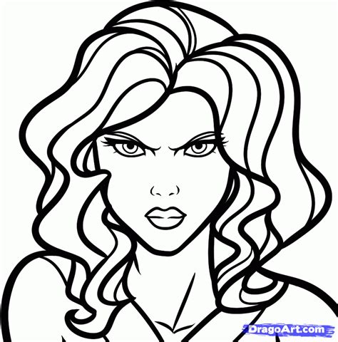 Black Widow Coloring Pages Coloring Home