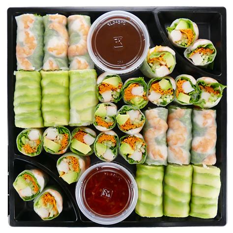 H E B Sushiya Party Tray Summer And Spring Rolls Shop Party Trays At