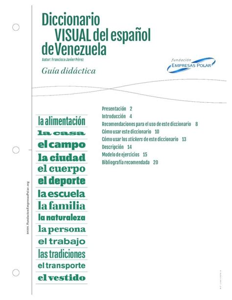 pdf diccionario visual del español de venezuela · 2020 8 24 · terizan y diferencian al