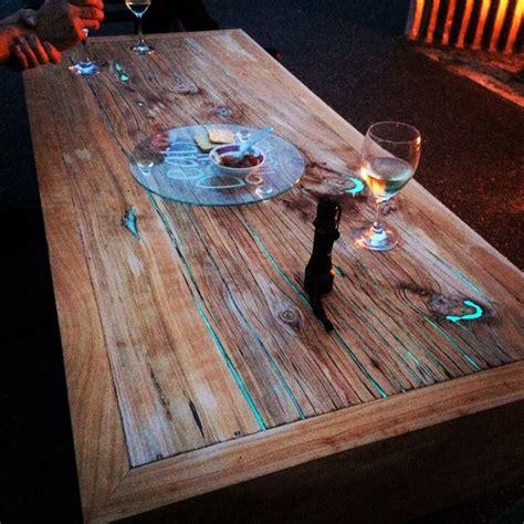 Other materials used by making these sets are stone including marble and slate, metal, glass and plastics which are highly durable. macrocarpa timber slab coffee table with glow in the dark ...