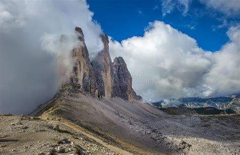 Three Peaks National Park Tre Cime Di Lavaredo Dolomites Stock Photo