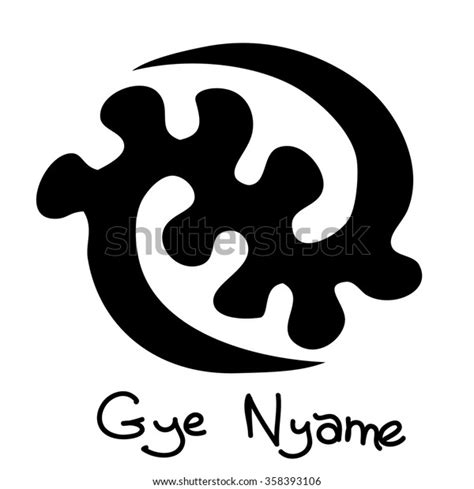 African Adinkra Symbol Gye Nyame Except Stock Vector Royalty Free