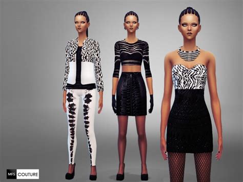 Black And White Party Set By Missfortune At Tsr Sims 4 Updates
