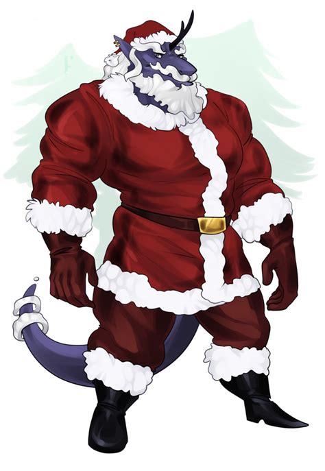 Furrybooru Aged Up Anthro Beard Biceps Christmas Cirrus Cirrus Leviathancyrus Claws Cloud