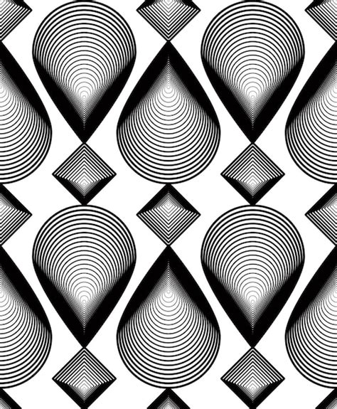 Premium Vector Continuous Vector Pattern With Black Graphic Lines