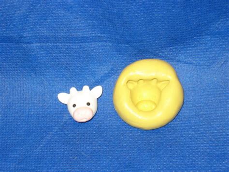Cow Head Silicone Mold 16 For Chocolate Candy Resin Fimo Fondant Soap