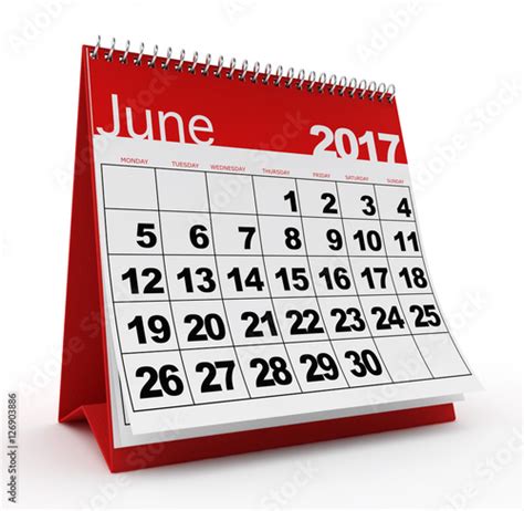 June 2017 Monthly Desk Calendar Stock Photo And Royalty Free Images