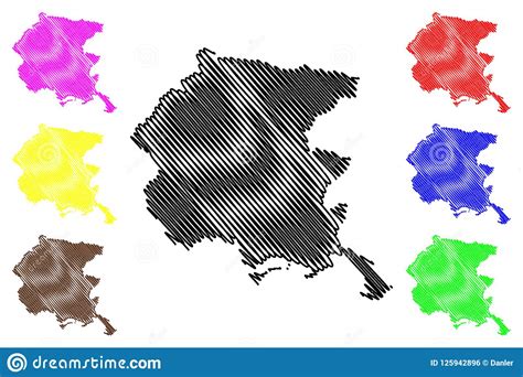 Friuli-Venezia Giulia Map Vector Stock Vector - Illustration of ...