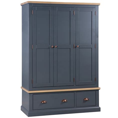 Large shabby chic farmhouse grey wardrobe with drawers by the. Richmond Shabby Chic Triple Over 3 Drawer Wardrobe ...