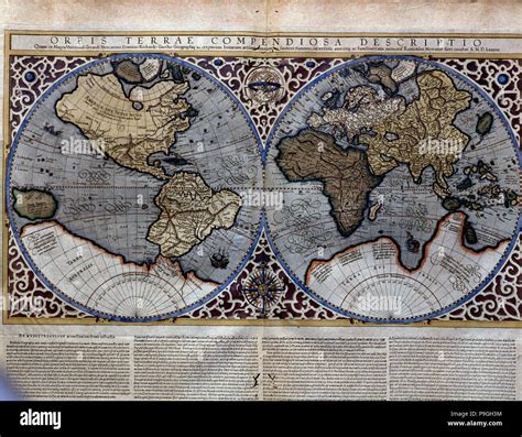 Atlas De Gerardus Mercator 1595 Mapa Del Mundo Fotografía De Stock