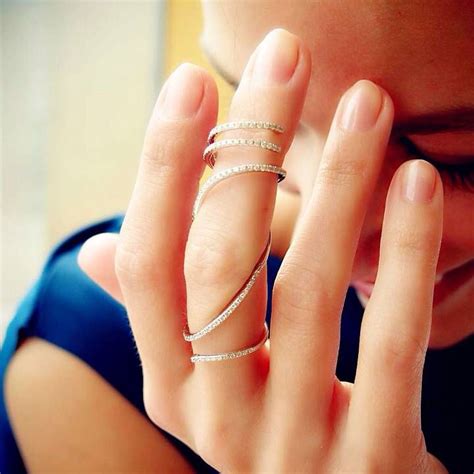 Sidney Chung Vine Hinged Diamond Full Finger Ring Full Finger Rings