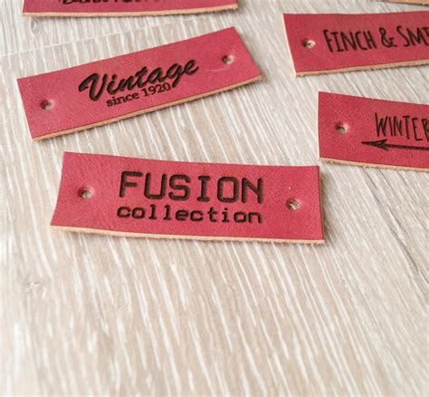 Sewing Labels Custom Leather Labels Personalized Leather Etsy