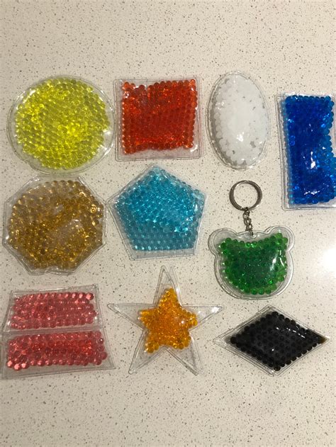 Set Of 10 Water Bead Sensory Bean Bag Shapes Shelleys Sensory Shop