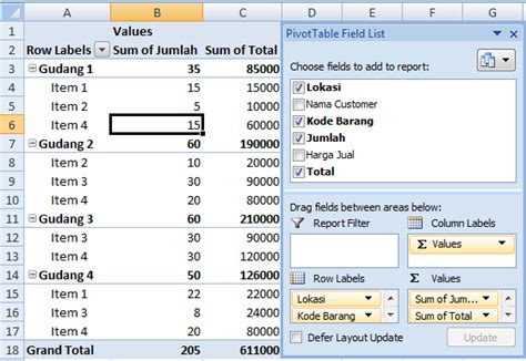 Rumus Fungsi Excel Belajar Pivot Table Di Excel