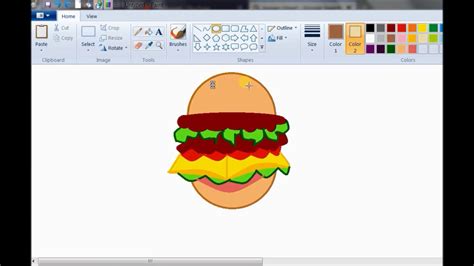 Click images below to upload your artwork, click the. How to Draw Burger with Ms paint tools? - YouTube