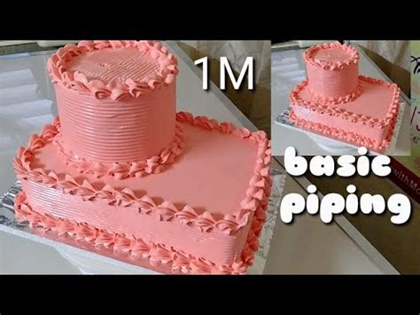 The boiled coconut icing is heavenly. Simple design cake using 1M || Basic piping || Boiled ...