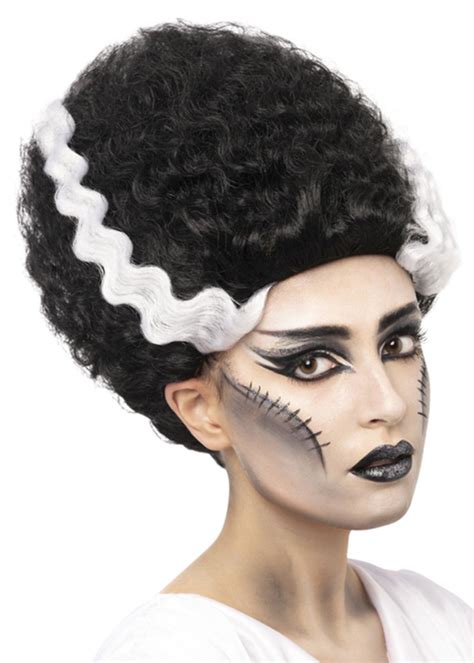 Womens Deluxe Bride Of Frankenstein Tall Black Wig 51629 Struts