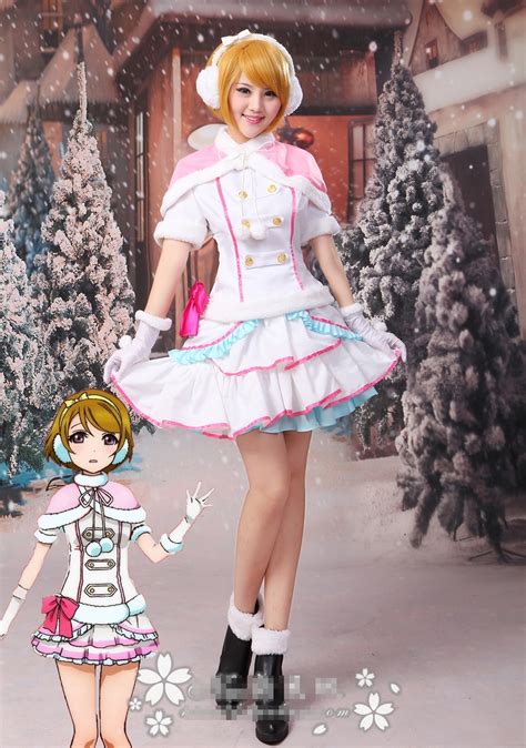 Love Live Koizumi Hanayo Snow Halation Uniforms Cosplay Costume Free