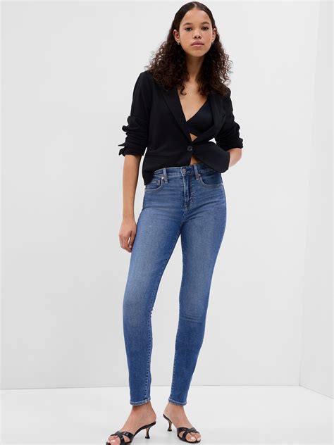 High Rise True Skinny Jeans With Washwell Gap