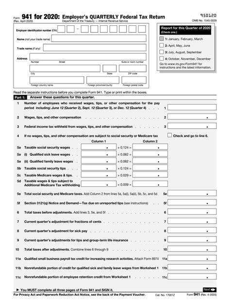 2020 941 Fill Out And Sign Online Dochub