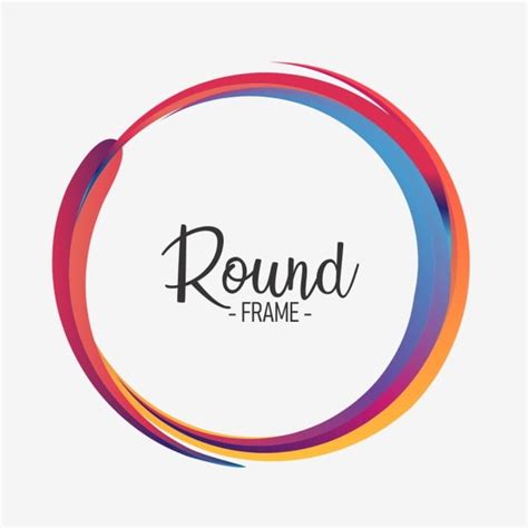 Round Picture Frame Clipart Vector Colorful Round Frame Color