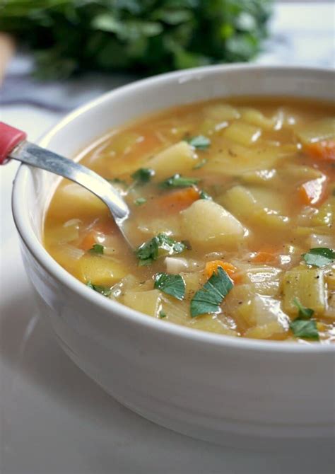 Step 7 reheat the soup to a gentle simmer (add some extra stock at this point if the soup is too thick for your liking), then pour into warmed bowls. Healthy Chunky Leek and Potato Soup (No Cream) - My ...