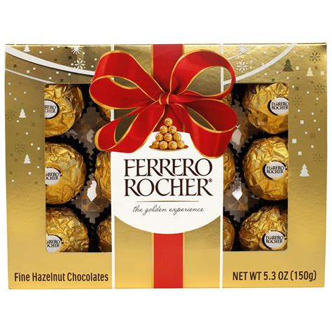 Ferrero Rocher Fine Hazelnut Milk Chocolate 12 Count Chocolate