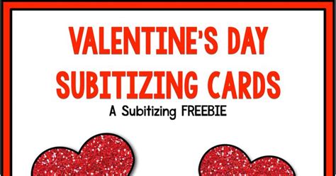 Valentines Day Subitizing Cardspdf Valentines Subitizing