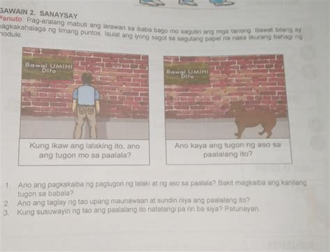 1ano Ang Pagkakaiba Ng Pagtugon Ng Lalaki At Ng Aso Sa Paatata Bakit